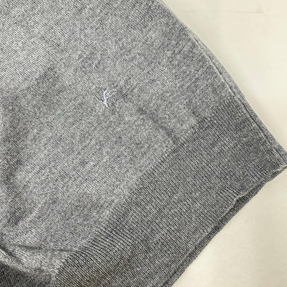 ISAIA MGKX07 Gray High-Neck High Gauge Knit Sweater Size L