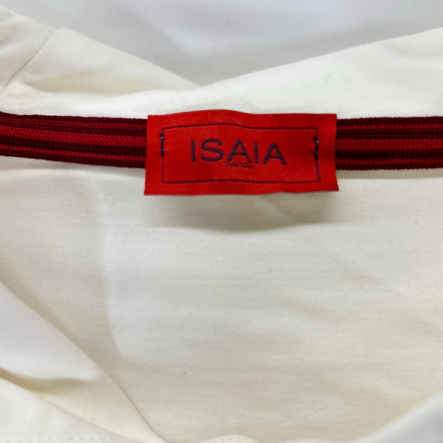 ISAIA MCF013 White Stretch Cotton Pullover Hoodie Size L