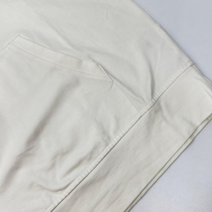 ISAIA MCF013 White Stretch Cotton Pullover Hoodie Size L
