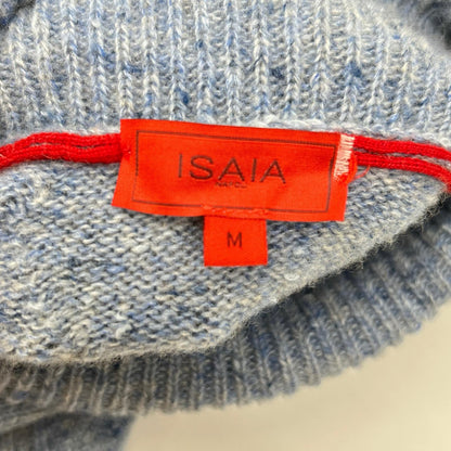 ISAIA Blue Mid-Gauge High-Neck Knit Sweater Size M