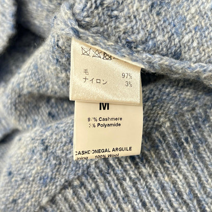 ISAIA Blue Mid-Gauge High-Neck Knit Sweater Size M