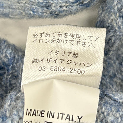 ISAIA Blue Mid-Gauge High-Neck Knit Sweater Size M