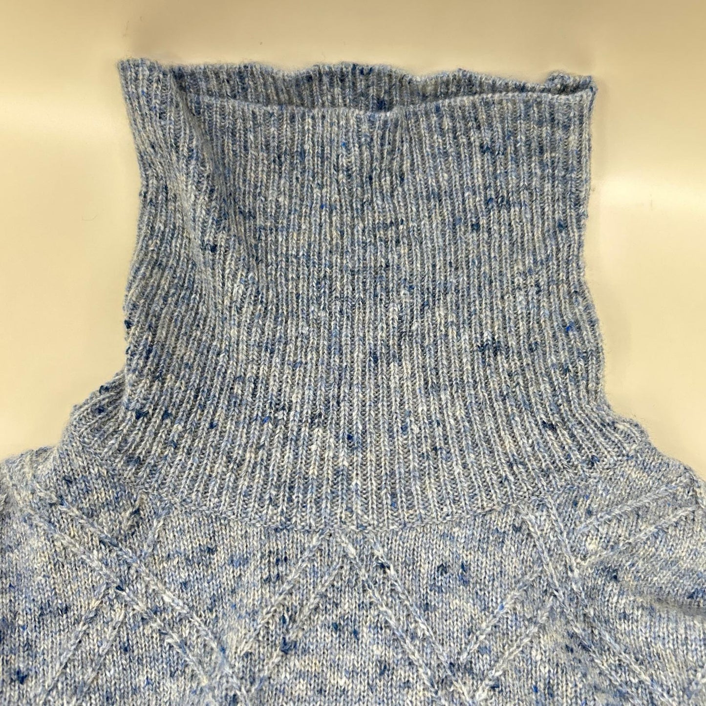 ISAIA Blue Mid-Gauge High-Neck Knit Sweater Size M