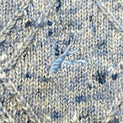 ISAIA Blue Mid-Gauge High-Neck Knit Sweater Size M