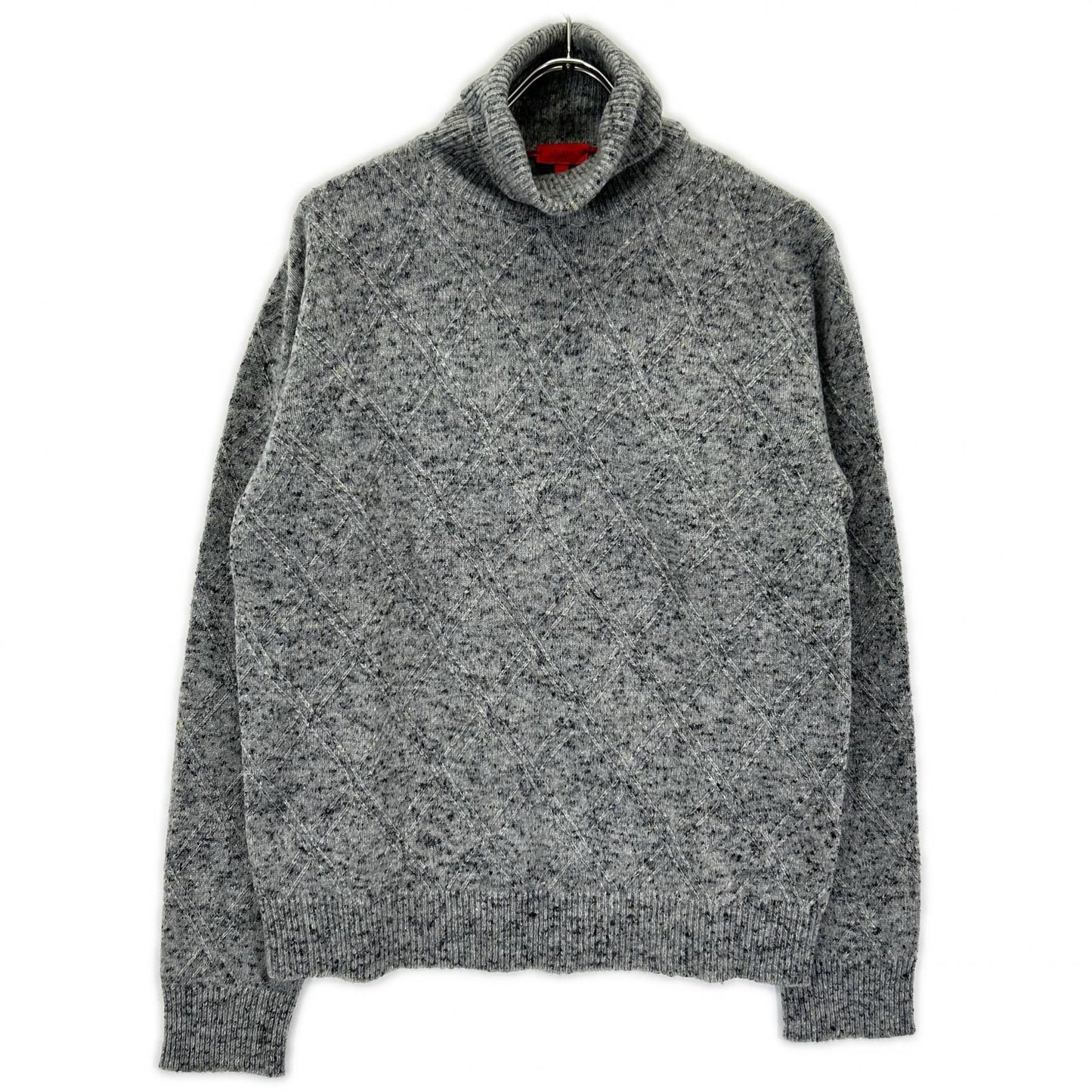 ISAIA Gray Mid-Gauge High-Neck Knit Sweater Size M
