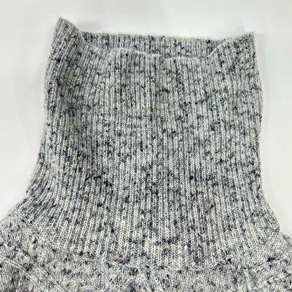 ISAIA Gray Mid-Gauge High-Neck Knit Sweater Size M