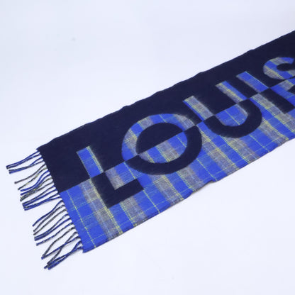 LOUIS VUITTON Echarpe Check Scarf Blue Size ONE SIZE