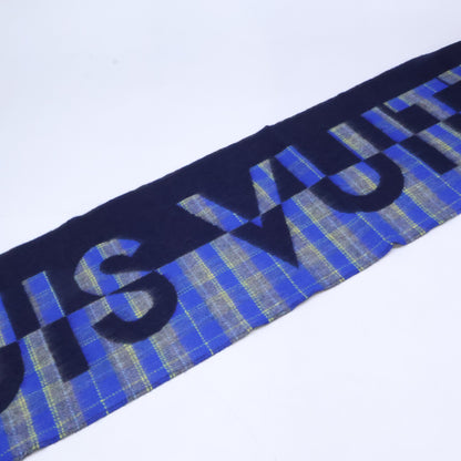LOUIS VUITTON Echarpe Check Scarf Blue Size ONE SIZE