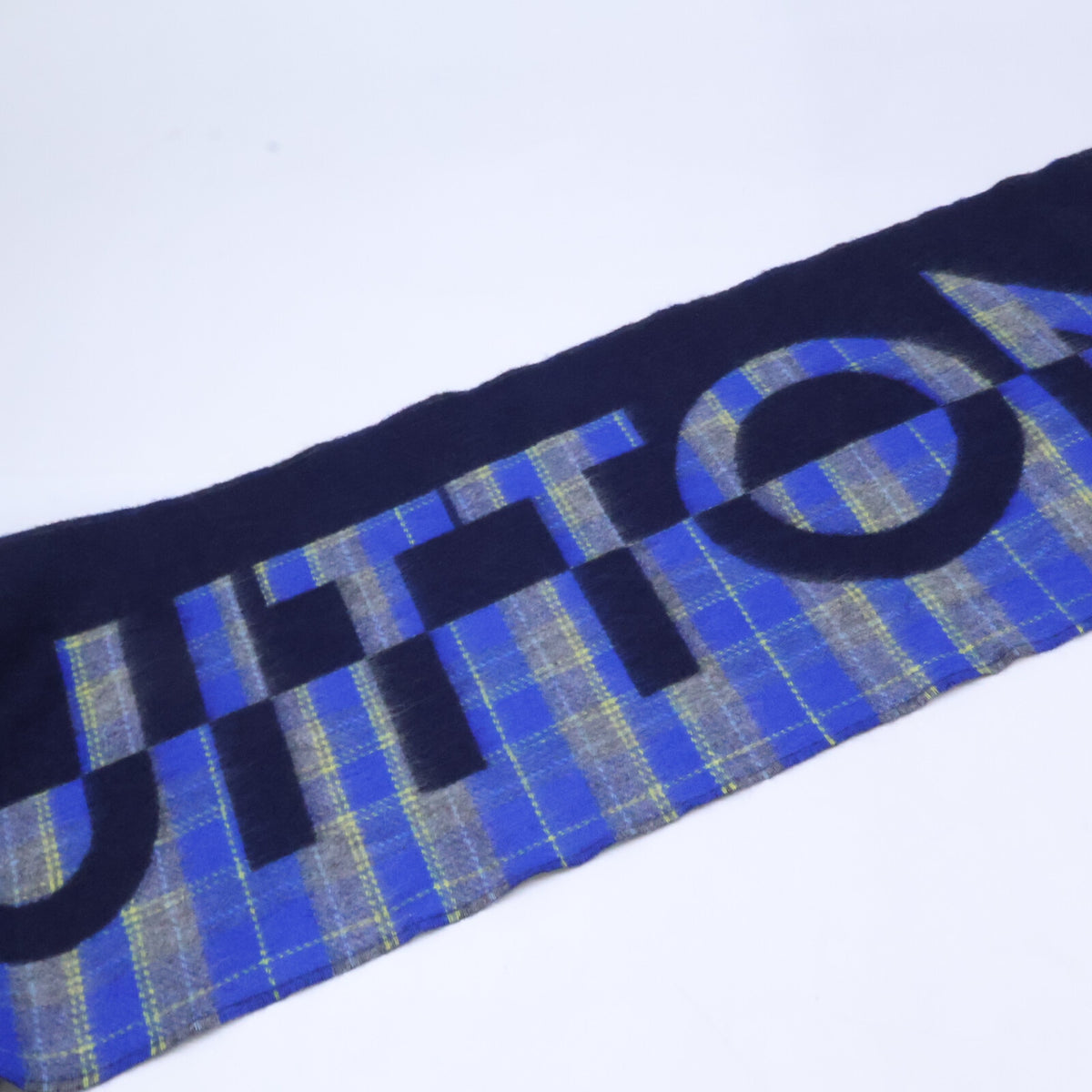 LOUIS VUITTON Echarpe Check Scarf Blue Size ONE SIZE