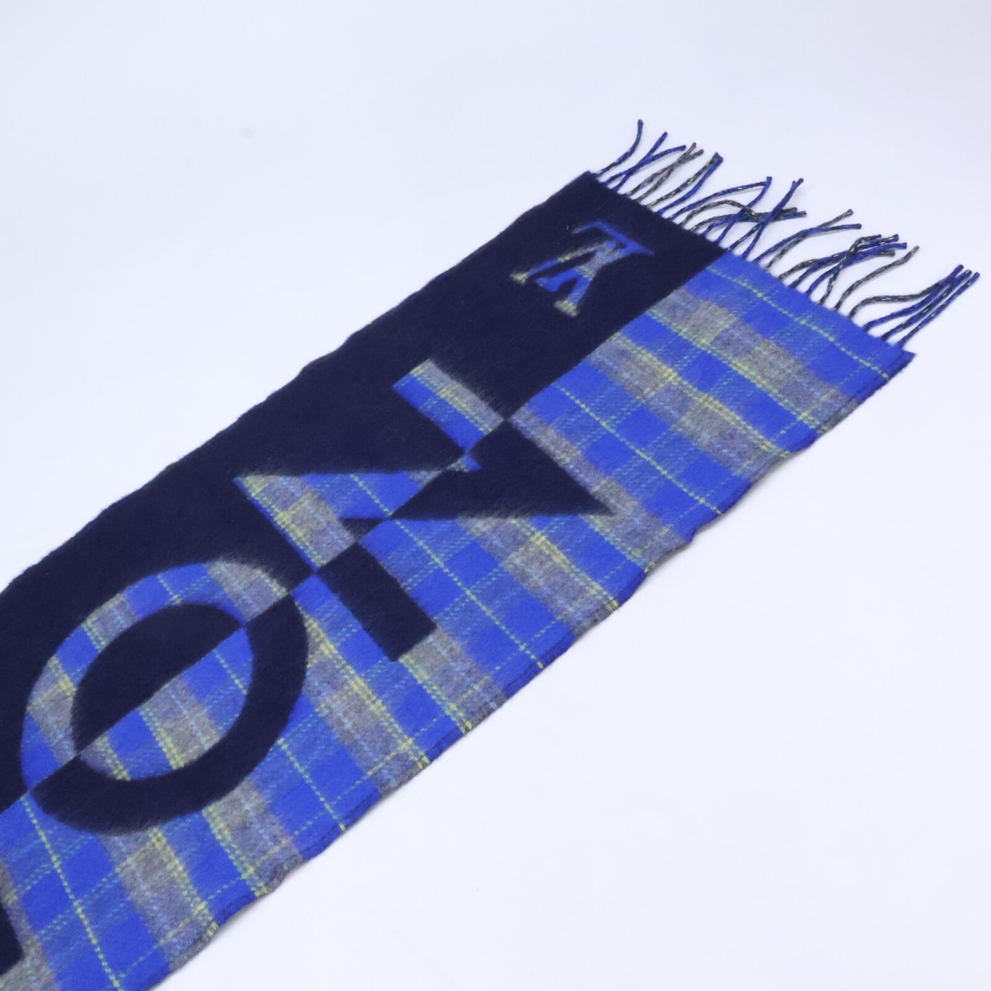 LOUIS VUITTON Echarpe Check Scarf Blue Size ONE SIZE