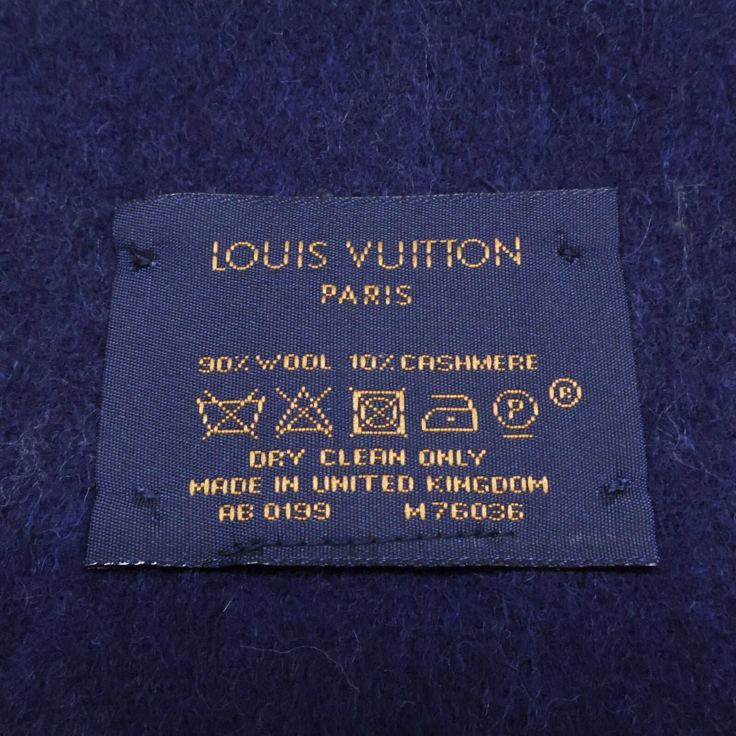 LOUIS VUITTON Echarpe Check Scarf Blue Size ONE SIZE