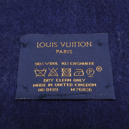 LOUIS VUITTON Echarpe Check Scarf Blue Size ONE SIZE