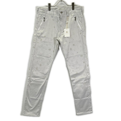 MARK&LONA White Skull Star Pants Size L