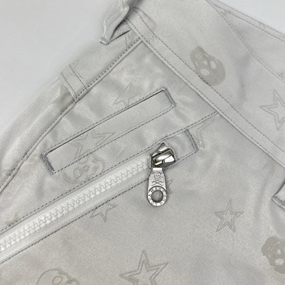 MARK&LONA White Skull Star Pants Size L
