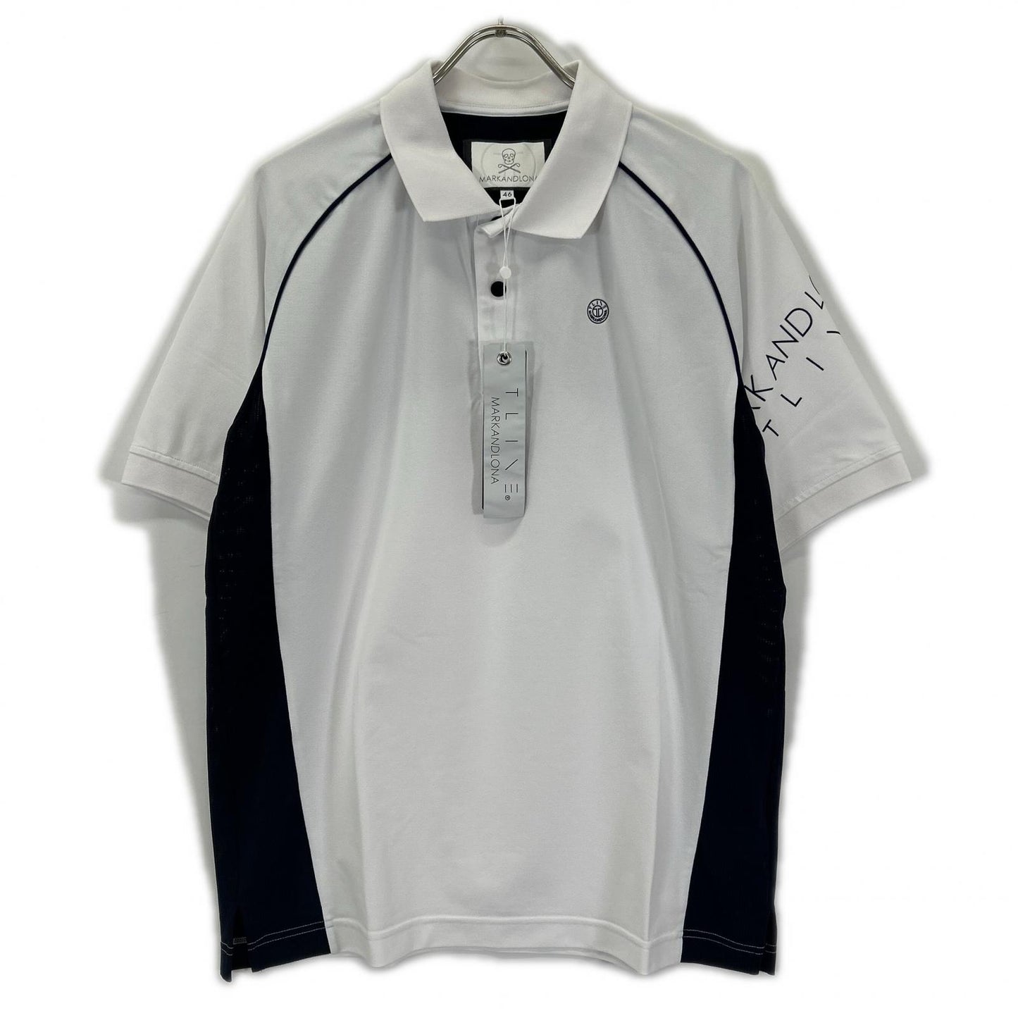 MARK&LONA White Bolt Flex Polo Shirt Size 46