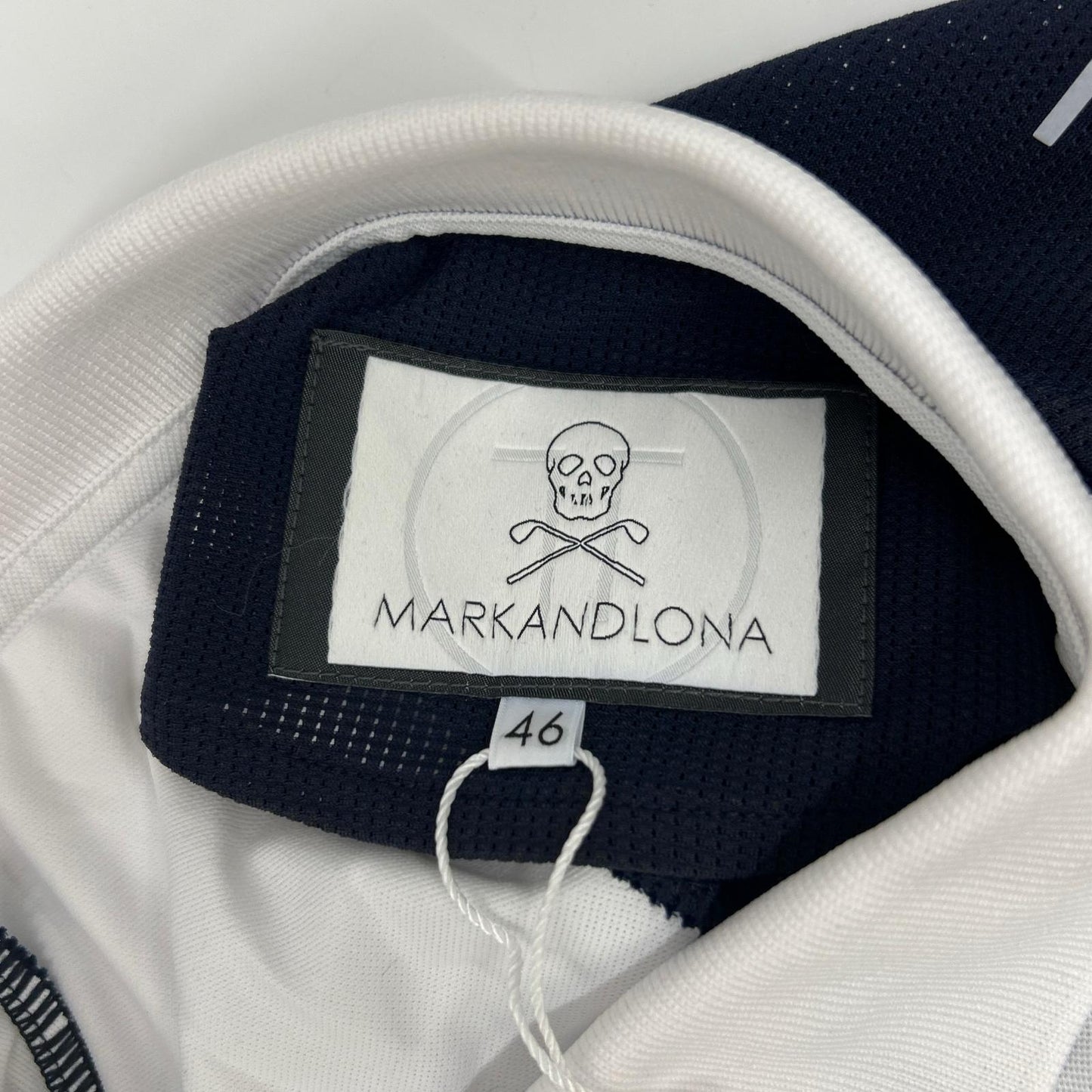 MARK&LONA White Bolt Flex Polo Shirt Size 46