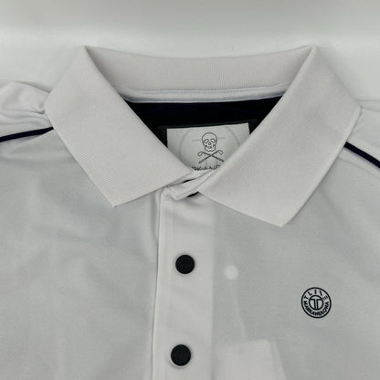 MARK&LONA White Bolt Flex Polo Shirt Size 46