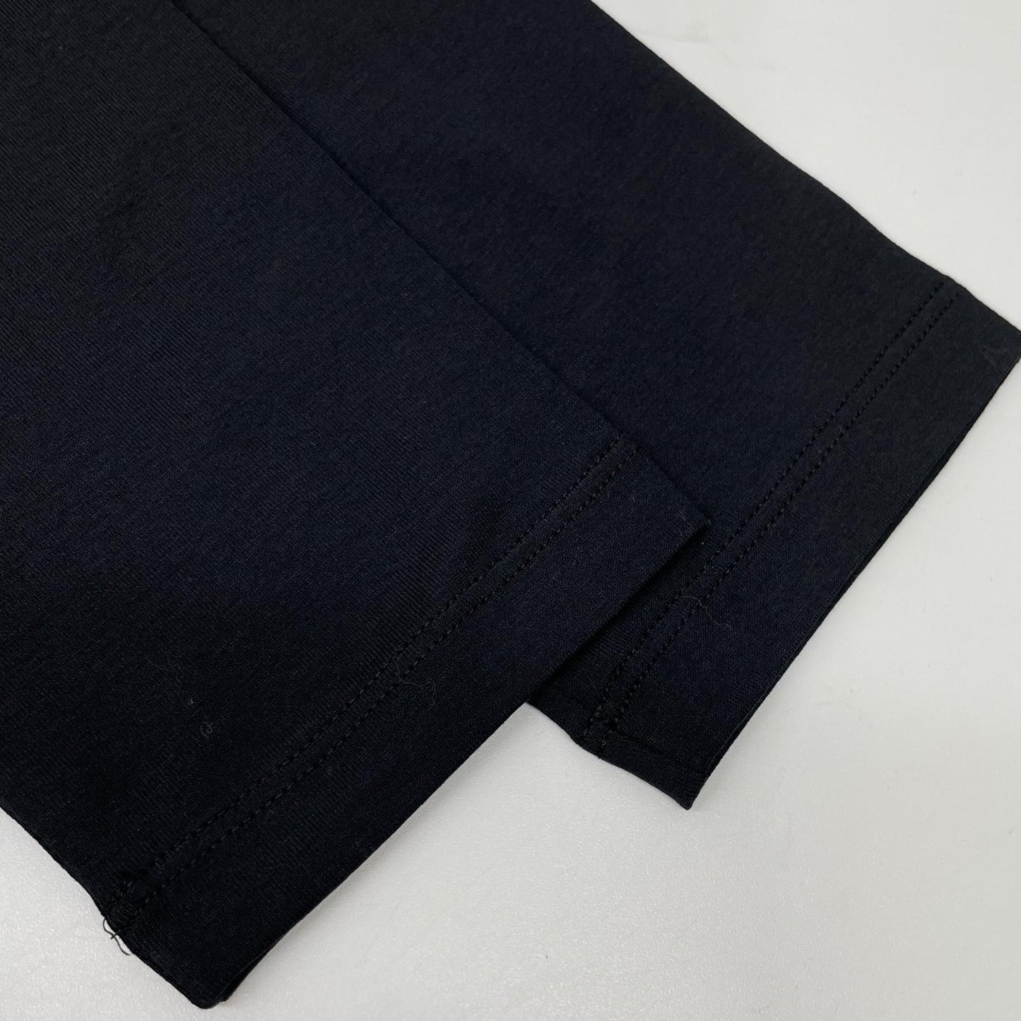 PRADA Black Rubber Logo Hybrid Long Sleeve Polo Shirt Size S