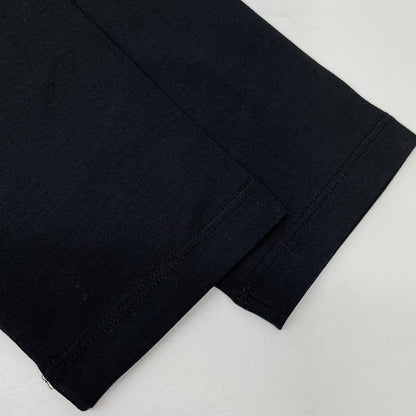 PRADA Black Rubber Logo Hybrid Long Sleeve Polo Shirt Size S