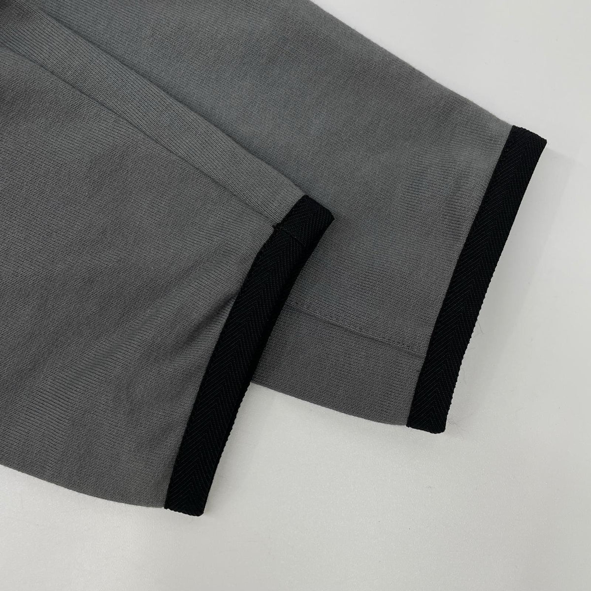 PRADA Gray Cotton Rubber Logo Hybrid Zip Parka Jacket Size L