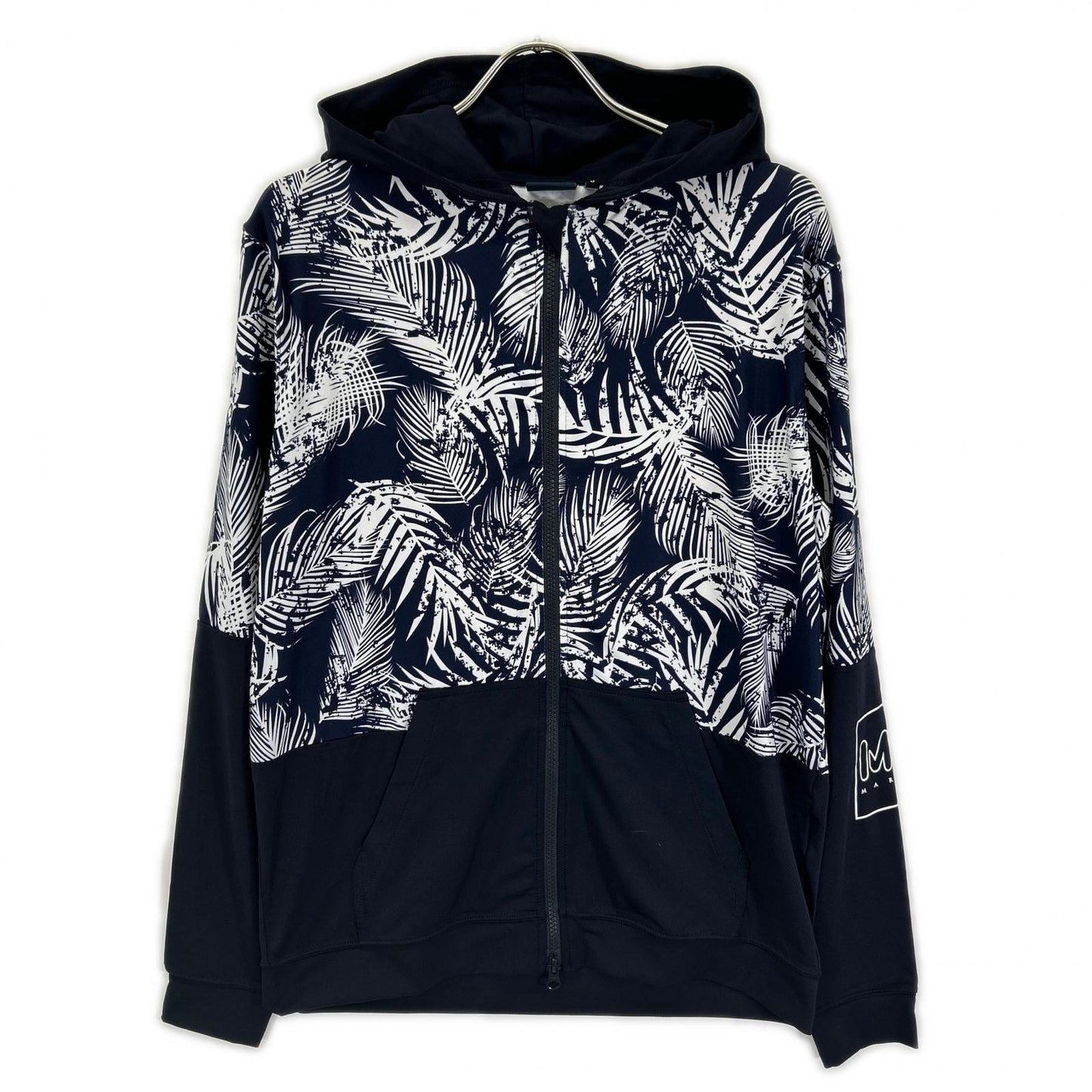 MUTA MARINE Navy Leaf Design Tech Zip-Up Parka Size 6