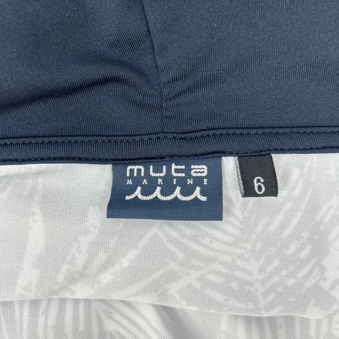MUTA MARINE Navy Leaf Design Tech Zip-Up Parka Size 6
