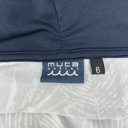 MUTA MARINE Navy Leaf Design Tech Zip-Up Parka Size 6