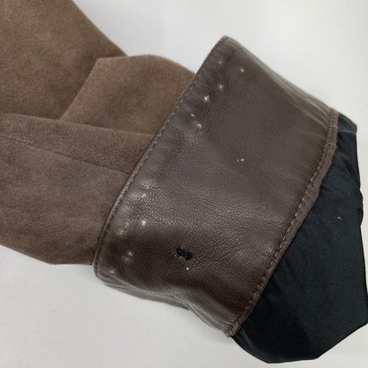 TOD'S Suede Lamb Leather Blouson Jacket Brown Size M/48