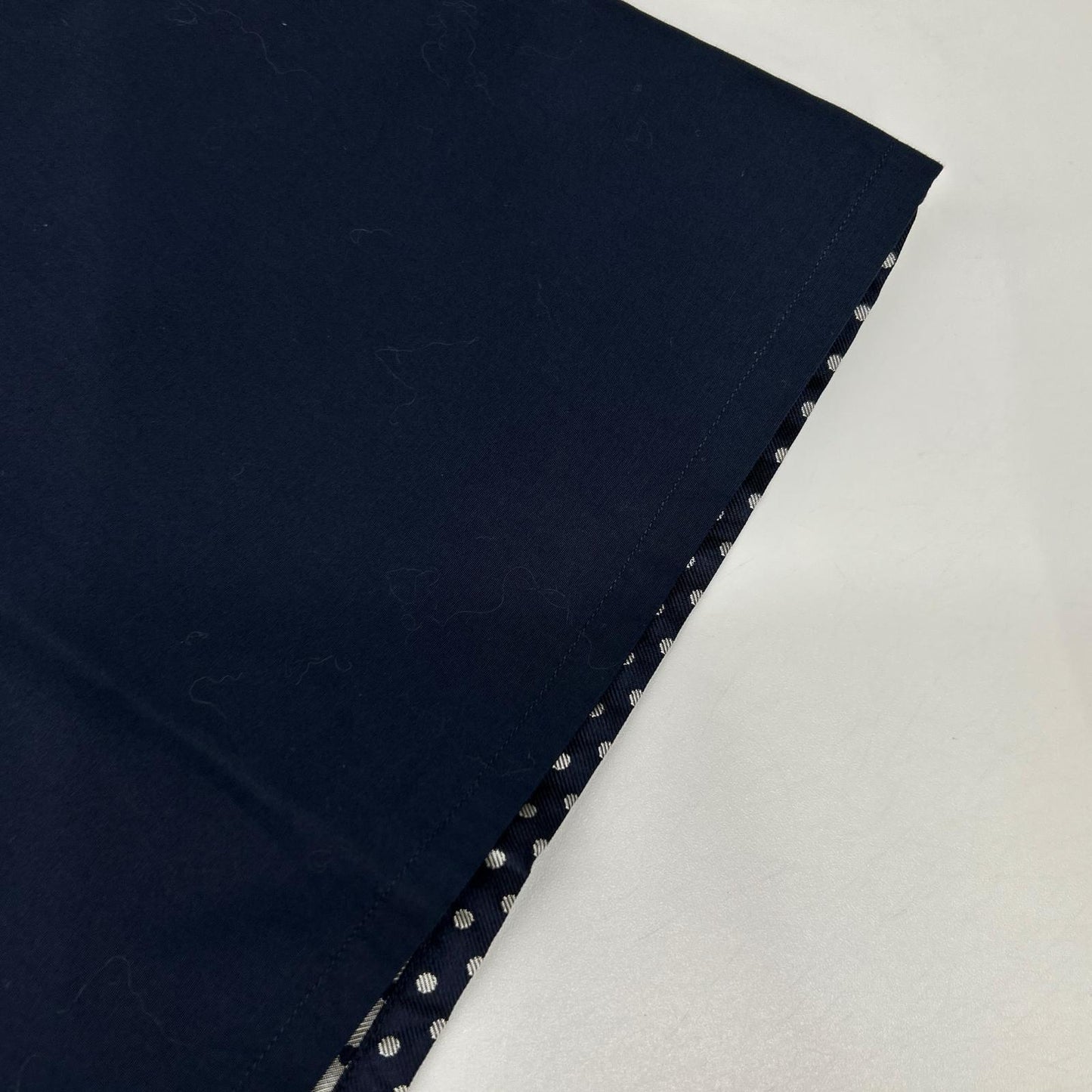 HERMES Navy Dot Pattern Cotton Shirt Size 41