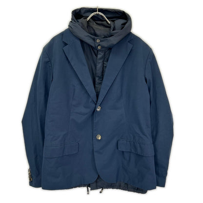 SalvatoreFerragamo Navy Layered Jacket Size 52