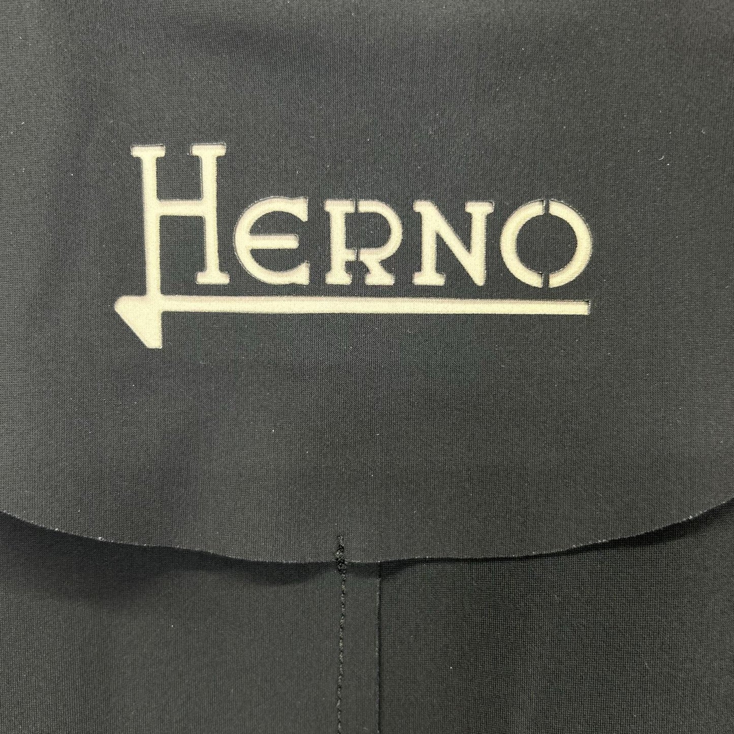HERNO Black Water Repellent Stand Collar Coat