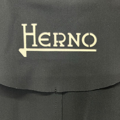 HERNO Black Water Repellent Stand Collar Coat