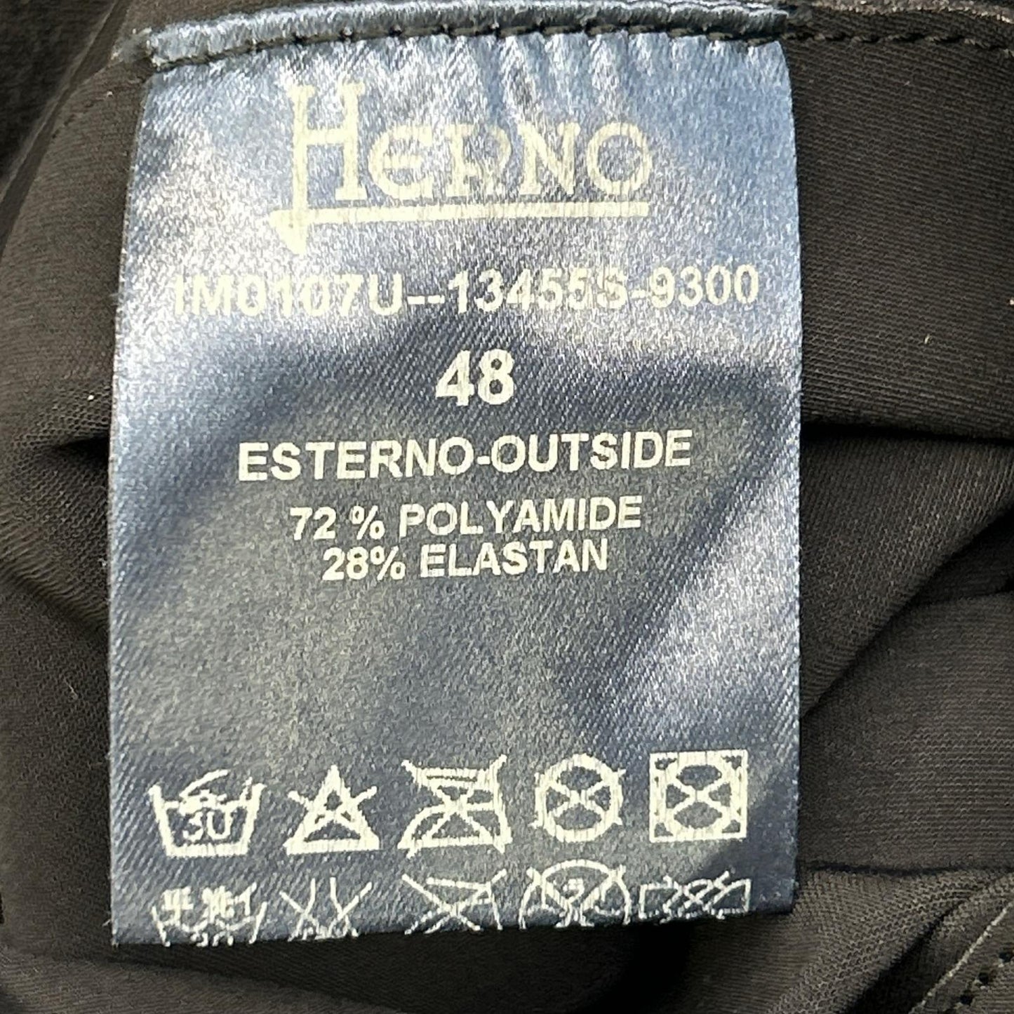 HERNO Black Water Repellent Stand Collar Coat