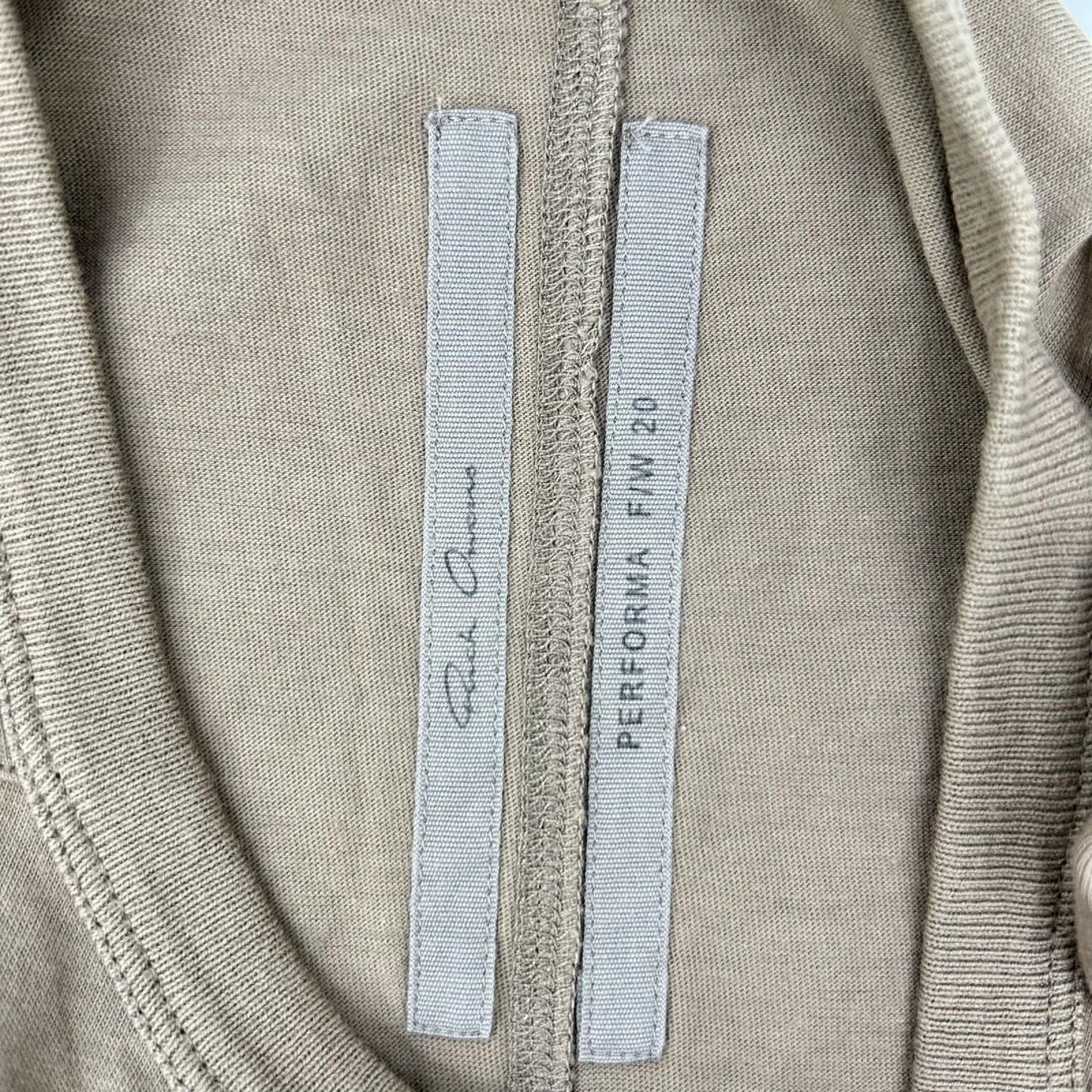 Rick Owens TECUATL Level T-Shirt Light Brown Size S