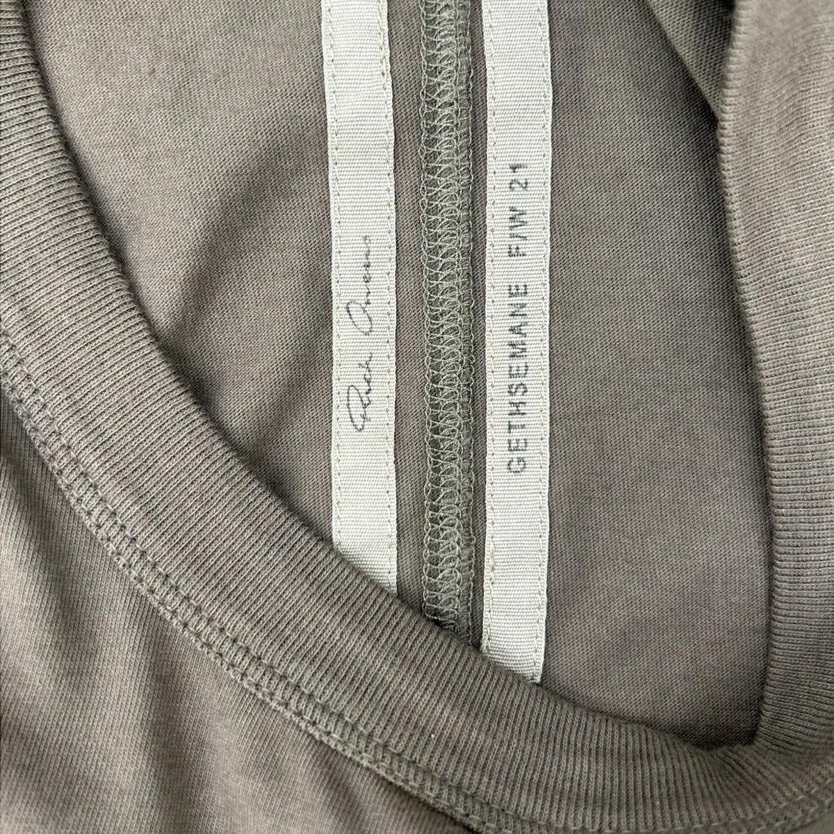 Rick Owens BASIC SS Center Seam T-Shirt Brown Size S