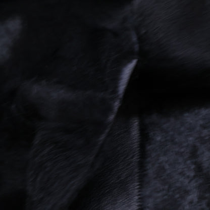 BOTTEGA VENETA Calf Hair Double-Breasted Coat Black Size 50