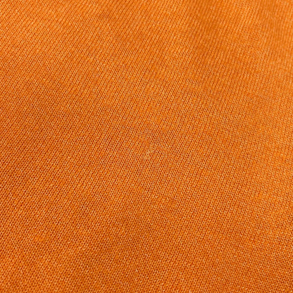 HERMES Orange Linen Silk V-Neck Tilden Knit Size L