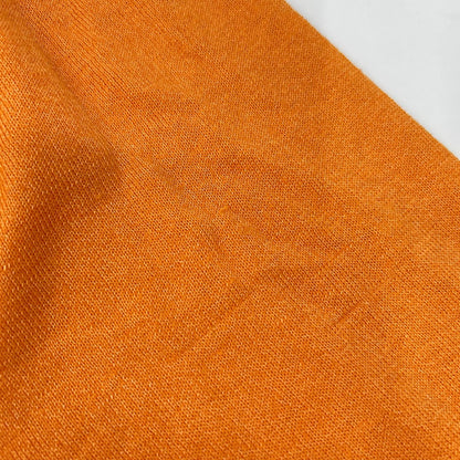 HERMES Orange Linen Silk V-Neck Tilden Knit Size L