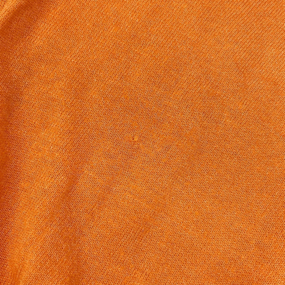 HERMES Orange Linen Silk V-Neck Tilden Knit Size L