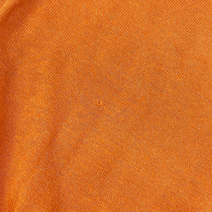 HERMES Orange Linen Silk V-Neck Tilden Knit Size L
