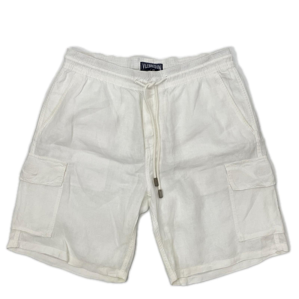 VILEBREQUIN White Linen Cargo Shorts Size XL