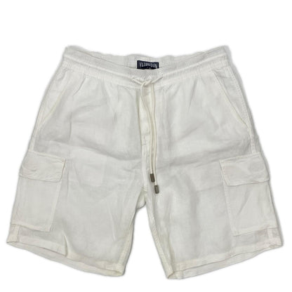 VILEBREQUIN White Linen Cargo Shorts Size XL