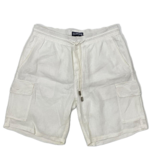 VILEBREQUIN White Linen Cargo Shorts Size XL