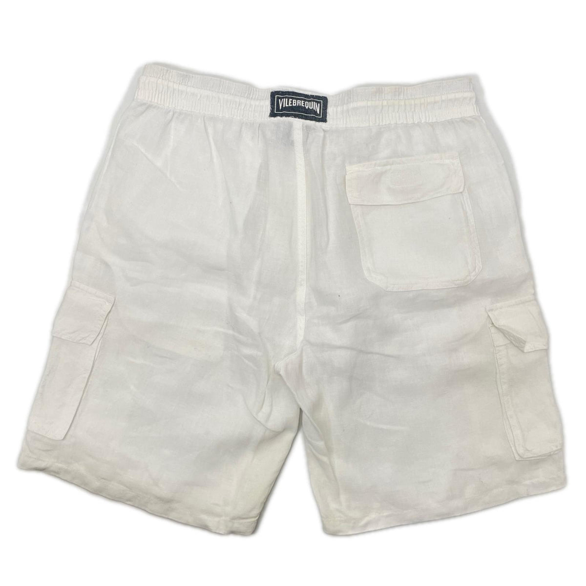 VILEBREQUIN White Linen Cargo Shorts Size XL