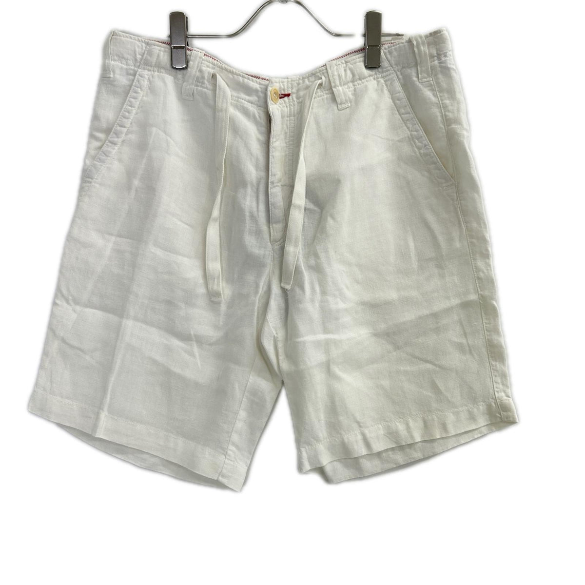 Hartford White Linen Shorts Size 50