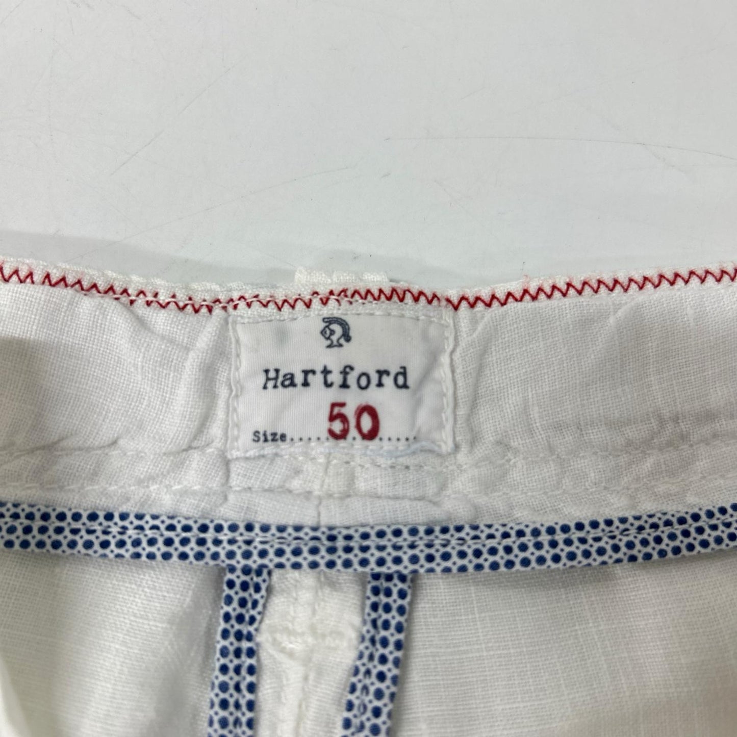 Hartford White Linen Shorts Size 50