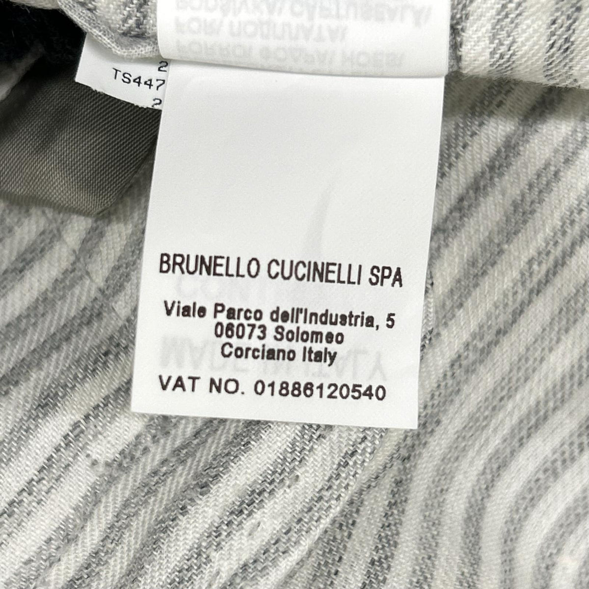 BRUNELLO CUCINELLI Striped Linen Single Jacket Size 50