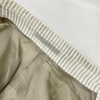 BRUNELLO CUCINELLI Striped Linen Single Jacket Size 50