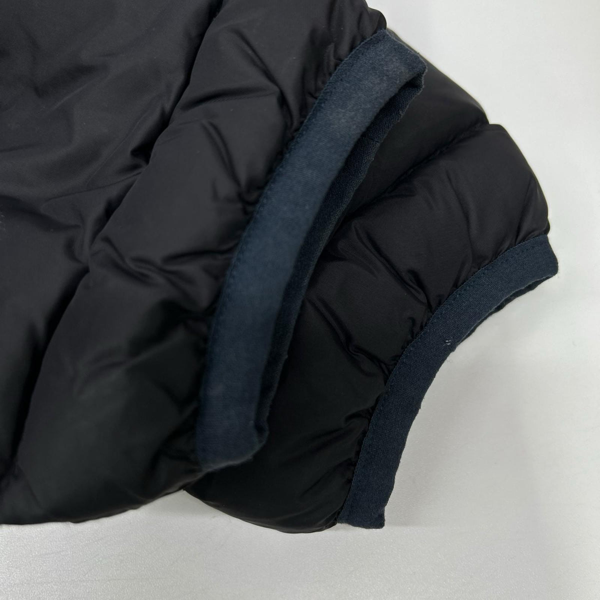 DIESEL Denim Nylon Stand Collar Down Jacket Size L