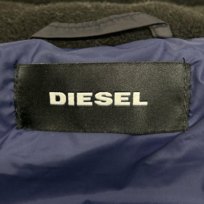 DIESEL Denim Nylon Stand Collar Down Jacket Size L